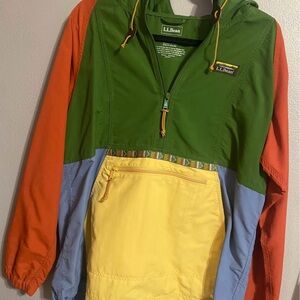 L.L. Bean Multicolor Hooded Anorak